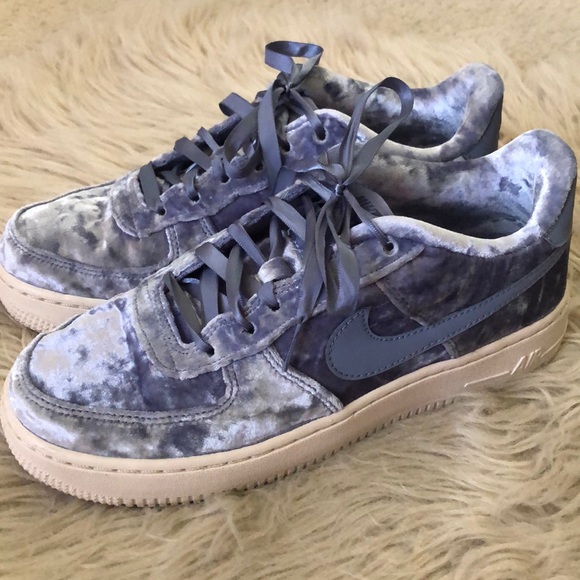light blue velvet air force 1